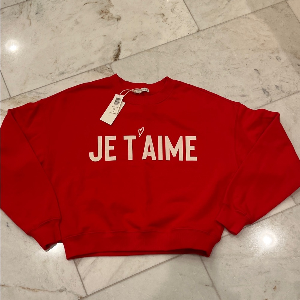 Z supply red sweatshirt size XS